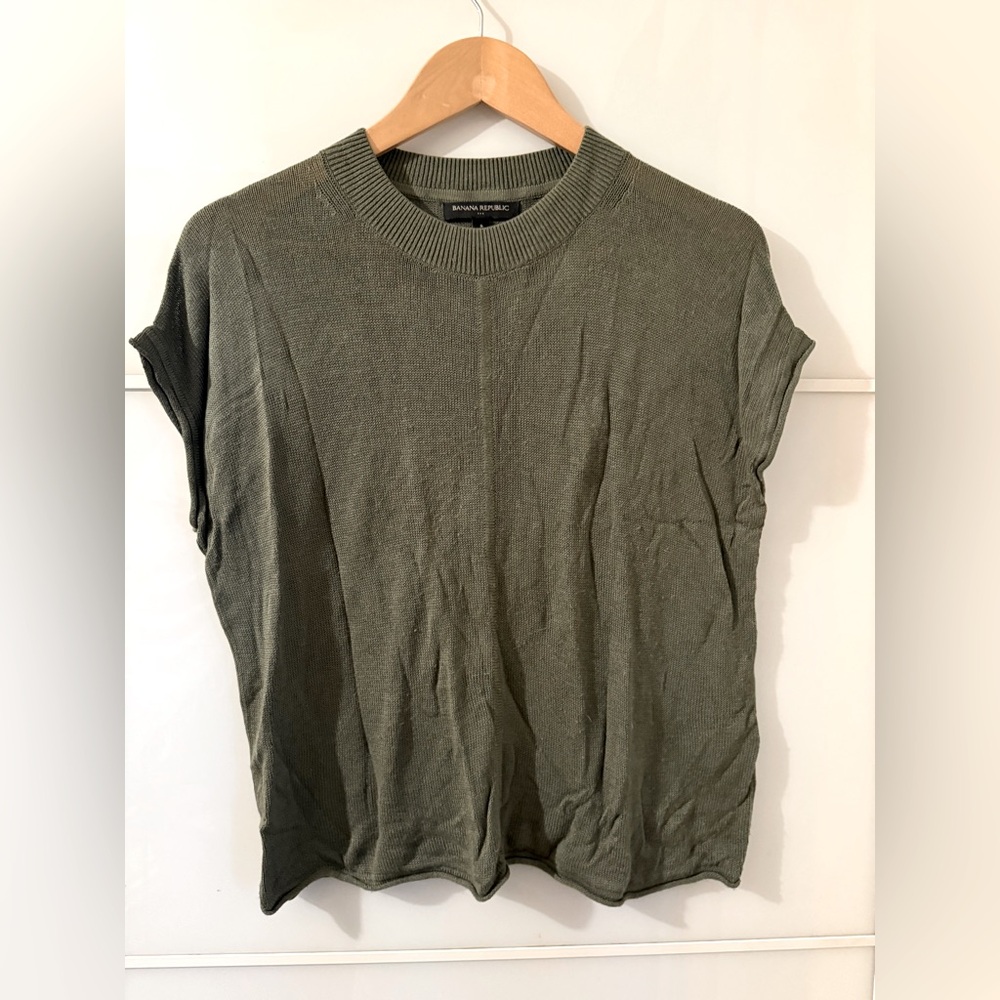Banana Republic Semi See Thru/ Sheer Fine Knitted Top Blouse Size S